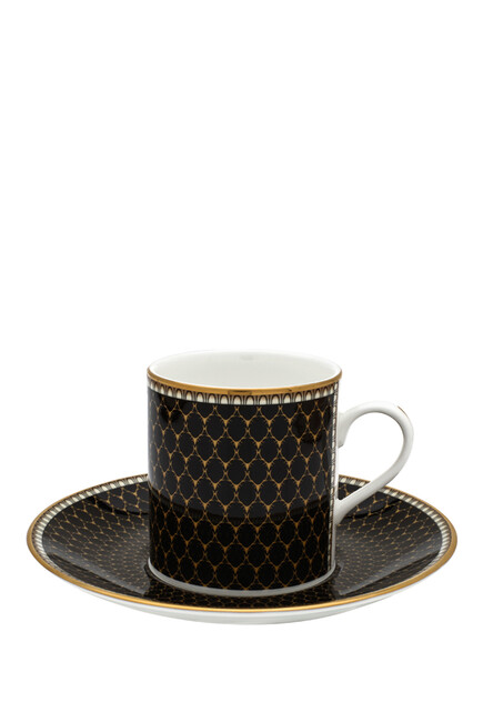 Antler Trellis Coffee Cup And Saucer, Set of 6